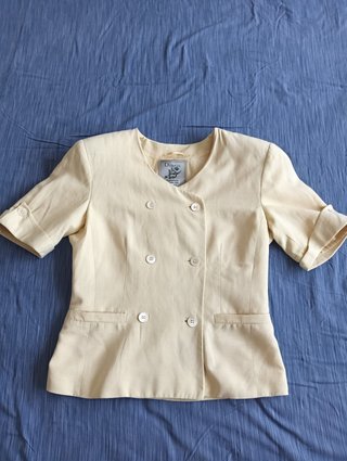 Tailleur Vintage Lino e Viscosa Giallo