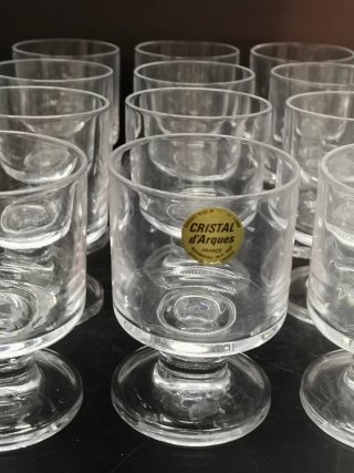 12 copas antiguas sin usar Cristal d'Arques