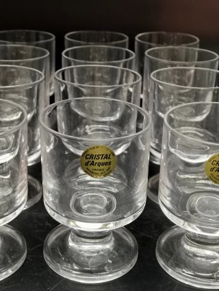 12 copas antiguas sin usar Cristal d'Arques