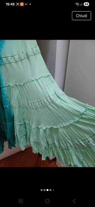 Gonna lunga cotone tie-dye