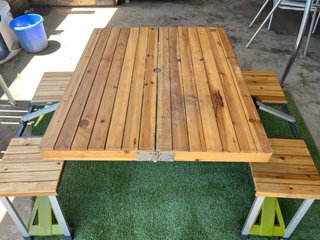Mesa Plegable Madera y Metal