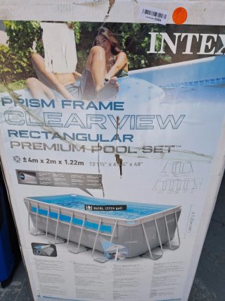 Piscina rectangular Intex 400x200x122 con ventanas