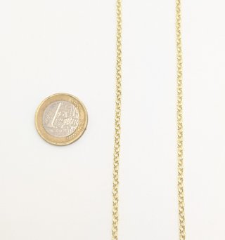 Cadena Rolo de oro de 14k, 9.47 g, 62 cm.