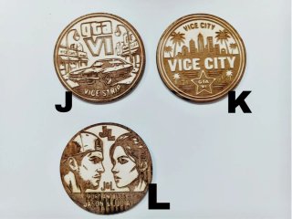 Posavasos GTA VI (Grand Theft Auto VI) Madera