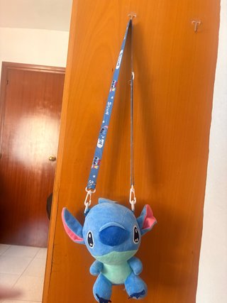 Bolso Peluche Stitch Disney Azul