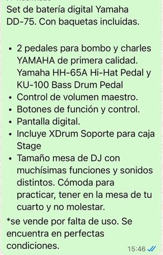 Batería Electrónica Yamaha DD-75 + Pedales