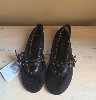 Bailarinas Mango con detalles troquelados