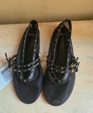 Bailarinas Mango con detalles troquelados