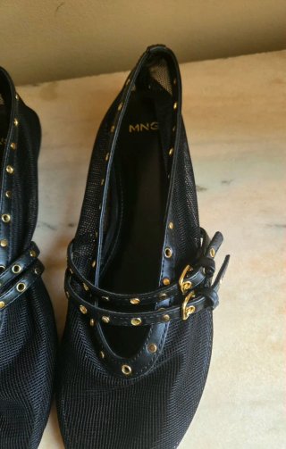 Bailarinas Mango con detalles troquelados
