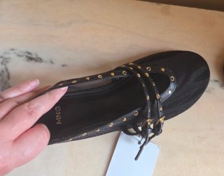 Bailarinas Mango con detalles troquelados