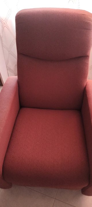 Sillón relax manual granate