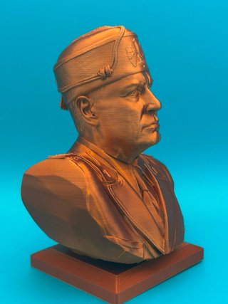 Busto 3D Benito Mussolini - Altezza 25cm