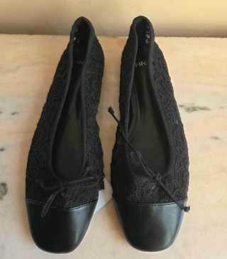 Bailarinas Mango Encaje Negro