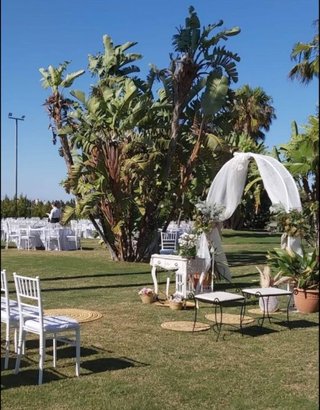 Alquiler de photocall vintage sofá boda