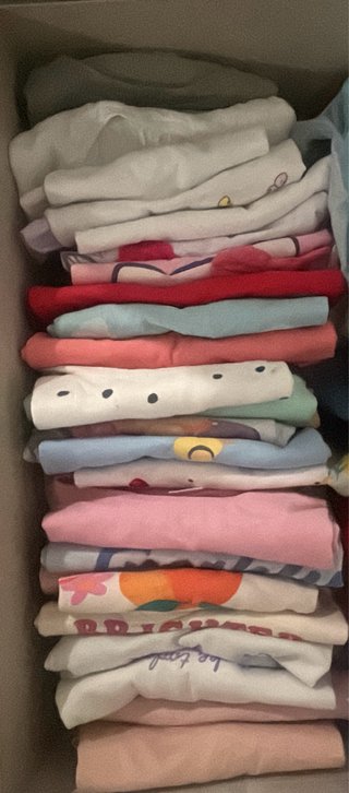 Lote 6 camisetas niña manga corta 6-7 años