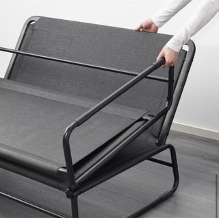 Sofá Cama Gris y Negro