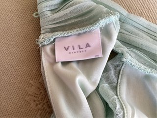 Vestido cuello Halter, Plisado , Verde Agua.