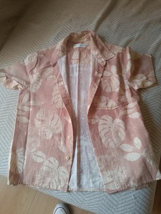 Camisa Zara niño estampado hojas