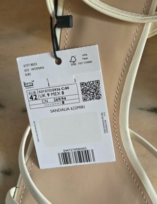 Sandalias Mango Blancas Tira Tobillo