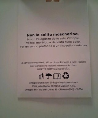 Mascherina 100% Seta Blu