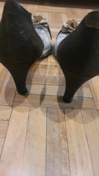 Zapatos salón marrones talla 38