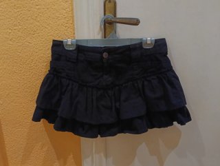 Falda vaquera negra corta