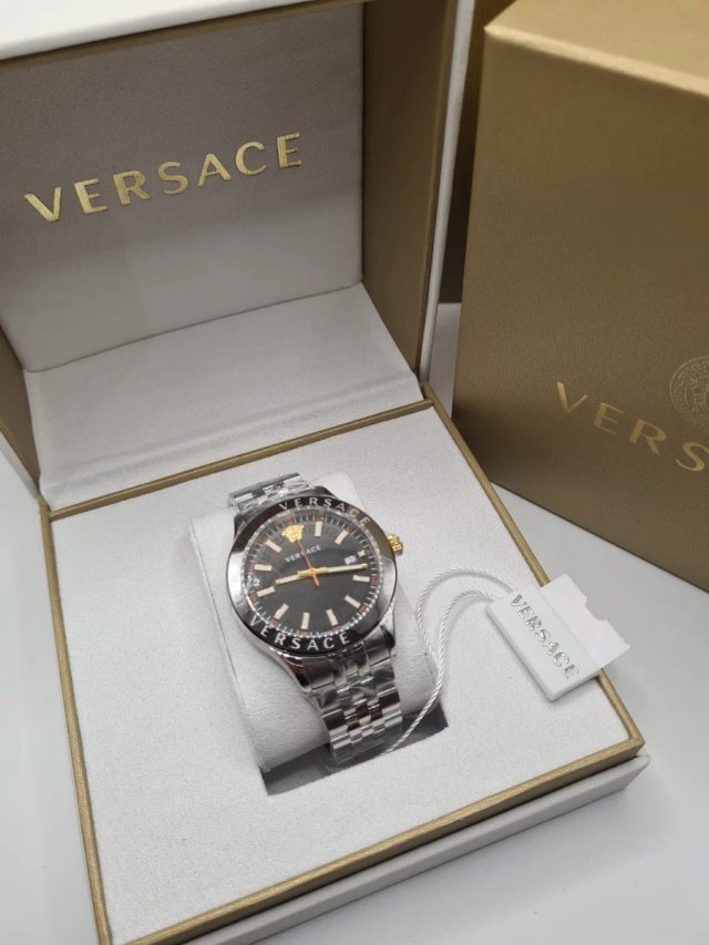 Reloj Versace Negro y Plateado