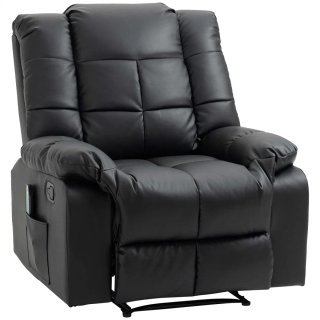 Sillón Reclinable Masaje 8 Puntos Negro