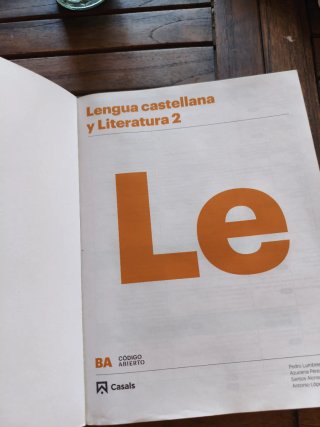 Lengua castellana y literatura 2, Le Bachillerato