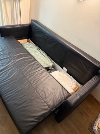 Sofá Cama Ikea Negro 3 Plazas con Almacenaje