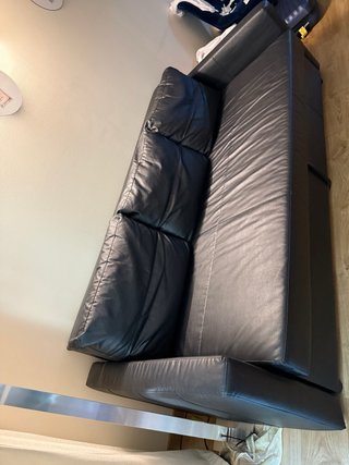 Sofá Cama Ikea Negro 3 Plazas con Almacenaje