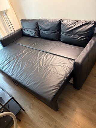 Sofá Cama Ikea Negro 3 Plazas con Almacenaje