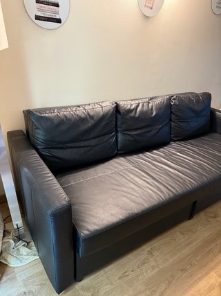 Sofá Cama Ikea Negro 3 Plazas con Almacenaje