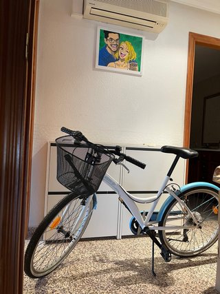 Bicicleta urbana azul