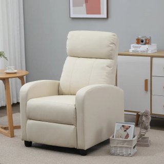 Sillón Reclinable Masaje Mando Beige