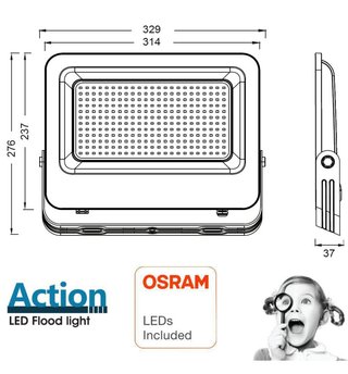 Foco Proyector LED Osram 200W ACTION PRO IP65