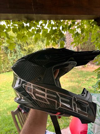 Casco Motocross Negro Carbono