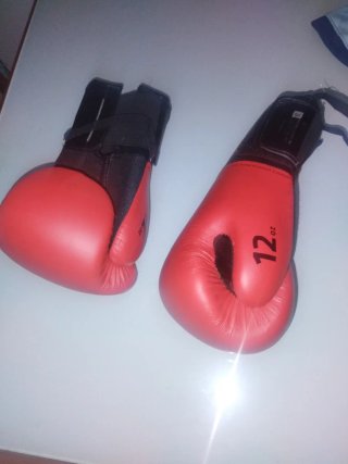 Guantes Boxeo Decathlon 12Oz Negros/Rojos