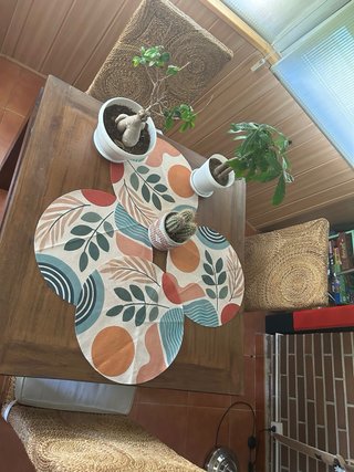 Mesa de comedor extensible y 4 sillas