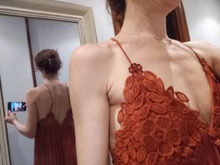 Vestido ocre largo encaje sin estrenar