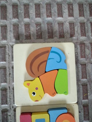 2 Puzzles Madera para bebés Animal y Coche