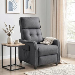 Sillón Reclinable Masaje 2 Zonas Gris
