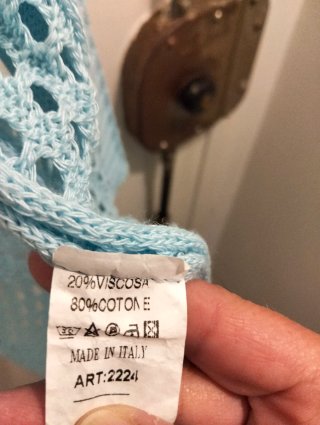 Chaqueta calada azul