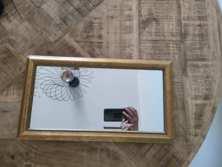 Espejo decorativo dorado 24x45