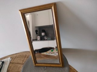 Espejo decorativo dorado 24x45