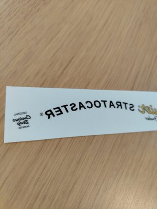 Decal Squier Stratocaster - Mirror Transfer