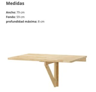 Escritorio plegable madera Ikea