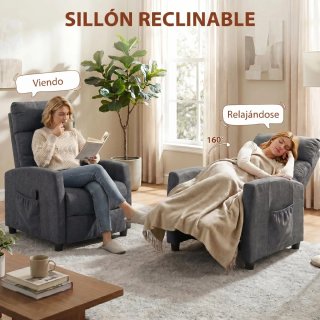 Sillón Reclinable Masaje 2 Zonas
