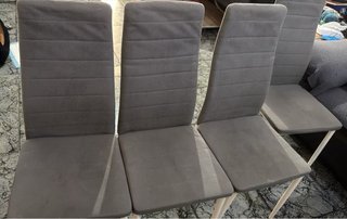 Mesa de comedor de cristal con 6 sillas