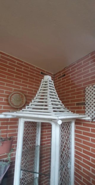 Estantería Pagoda Bambú y Cristal